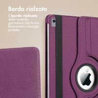 imoshion Cover Girevole a 360° Apple iPad 9 (2021) 10.2 pollici / iPad 8 (2020) 10.2 pollici / iPad 7 (2019) 10.2 pollici - Viola