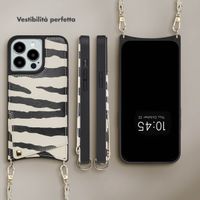 Selencia Cover per telefono Nova con cordino e portacarte Apple iPhone 13 Pro - Zazzy Zebra