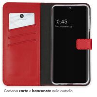Selencia Cover a libro in vera pelle Samsung Galaxy A25 (5G) - Rosso