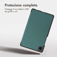 imoshion Cover a libro Trifold Samsung Galaxy Tab A11 / A9 8.7 pollici - Verde scuro