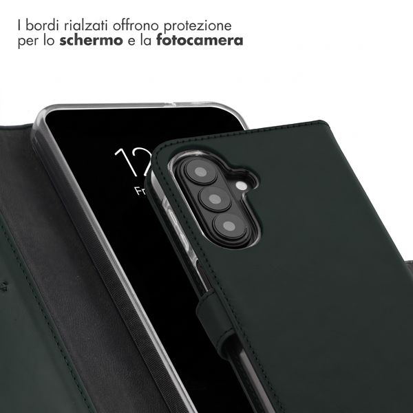 Selencia Cover a libro in vera pelle Samsung Galaxy A27 (5G) - Verde