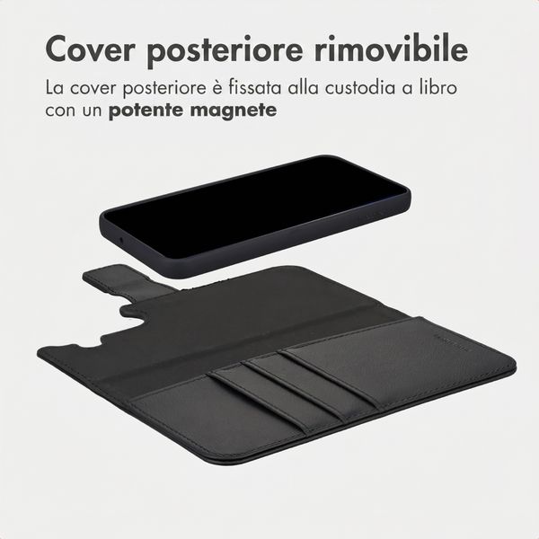 imoshion Cover a libro di lusso 2-in-1 rimovibile Samsung Galaxy A17 (5G) / (4G) - Nero