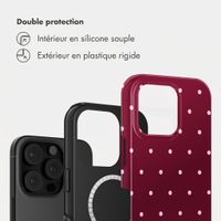 Selencia Vivid Backcover met MagSafe Apple iPhone 16 Pro Max - Happy Dots Burgundy