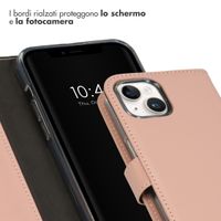 Selencia Cover a libro in vera pelle Apple iPhone 15 - Dusty Pink