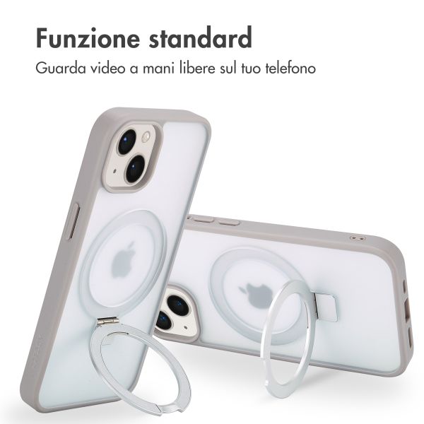 Accezz Cover con anello e supporto con MagSafe Apple iPhone 13 - Grigio