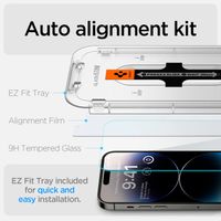 Spigen Vetro temperato GLAStR EZ Fit, confezione da 2 + Applicatore Apple iPhone 14 Pro