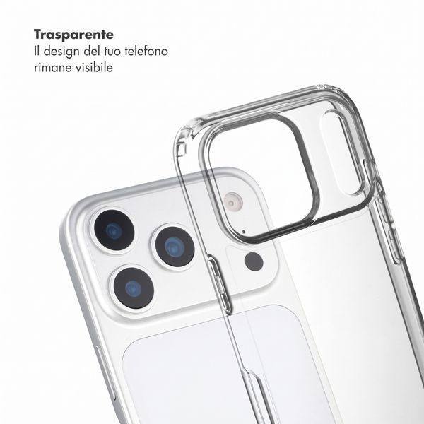 Selencia Cover con ganci removibili Apple iPhone 18 Pro Max / 17 Pro Max - Trasparente