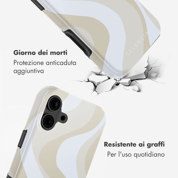Selencia Cover posteriore Vivid con MagSafe Apple iPhone 16 - Desert Waves Beige