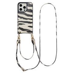 Selencia Cover per telefono Nova con cordino e portacarte Apple iPhone 14 Pro - Zazzy Zebra