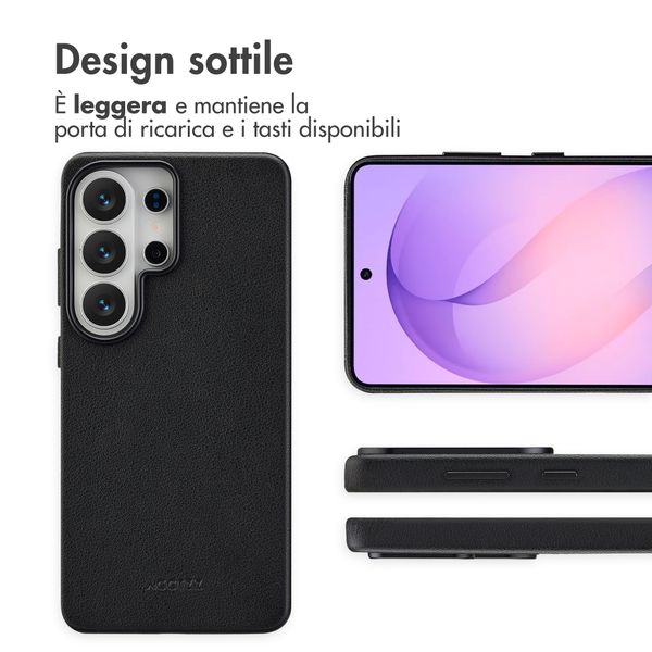 Accezz Cover in Pelle con MagSafe Samsung Galaxy S26 Ultra - Onyx Black