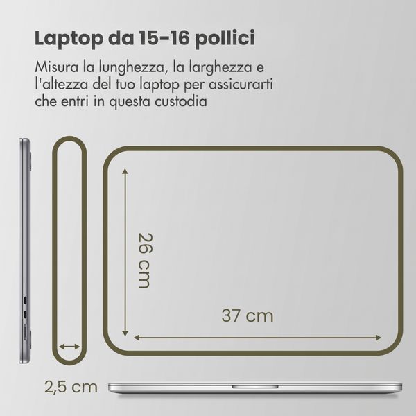 Accezz Cover laptop 15-16 pollici - Slate Gray