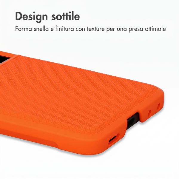 Accezz Cover Grid Samsung Galaxy Z Flip 8 - Arancio