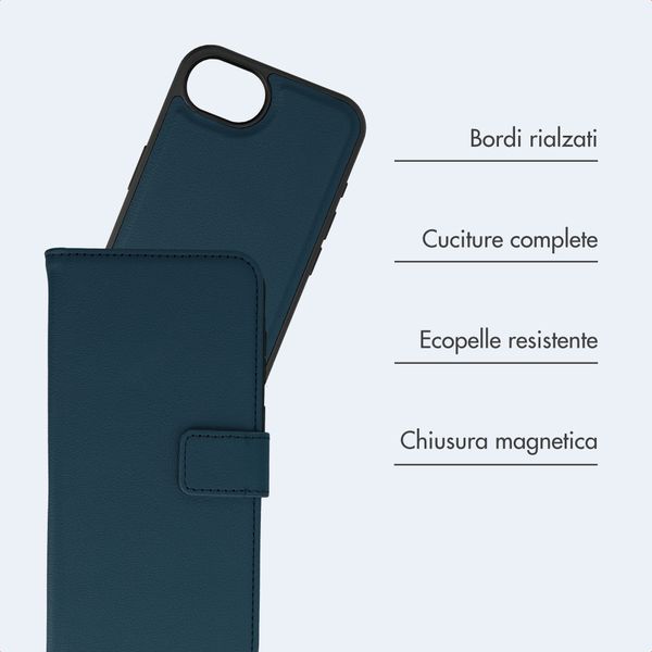 imoshion Cover a libro di lusso 2-in-1 rimovibile Apple iPhone 17e / 16e - Blu