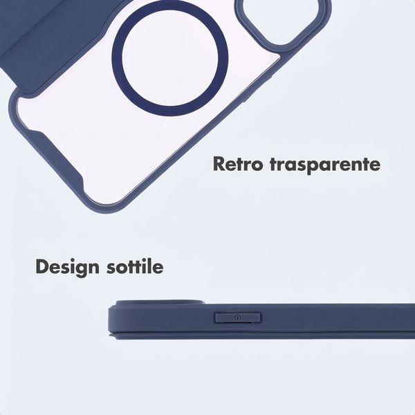 imoshion Bookcase trasparente con MagSafe Apple iPhone 14 / 13 - Blu