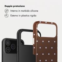 Selencia Cover Posteriore Vivid Apple iPhone 17 Pro Max - Happy Dots Chocolate