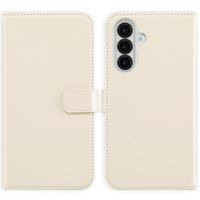 Selencia Cover a libro in vera pelle Samsung Galaxy A36 - Greige