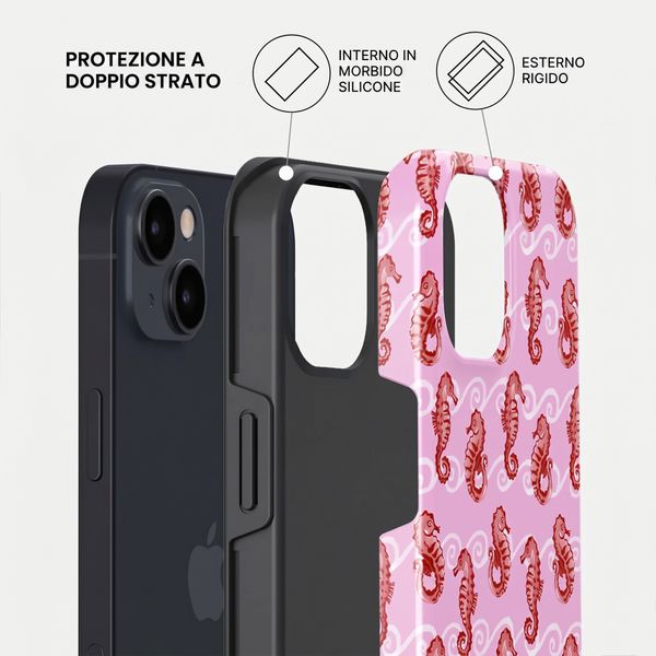 Burga Cover Posteriore Resistente con MagSafe Apple iPhone 13 - Coral Reef