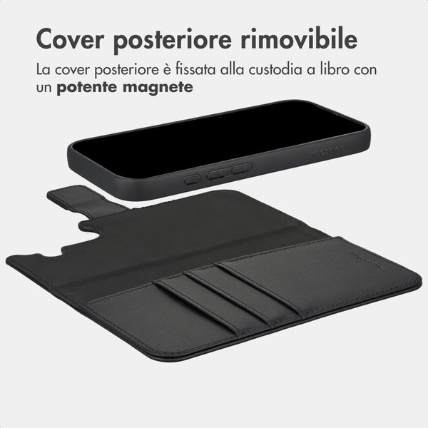 imoshion Cover a libro di lusso 2-in-1 rimovibile Apple iPhone 17 - Nero