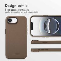 Accezz Cover in Pelle con MagSafe Apple iPhone 17e / 16e - Marrone caffè