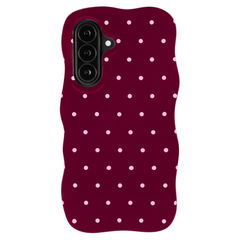 Selencia Cover Vivid Wavy con MagSafe Samsung Galaxy A37 (5G) - Happy Dots Burgundy