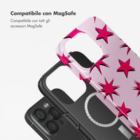 Selencia Cover posteriore Vivid con MagSafe Apple iPhone 15 Pro - Stars Rubine Red Light Pink