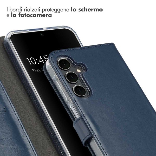 Selencia Cover a libro in vera pelle Samsung Galaxy A16 - Blu