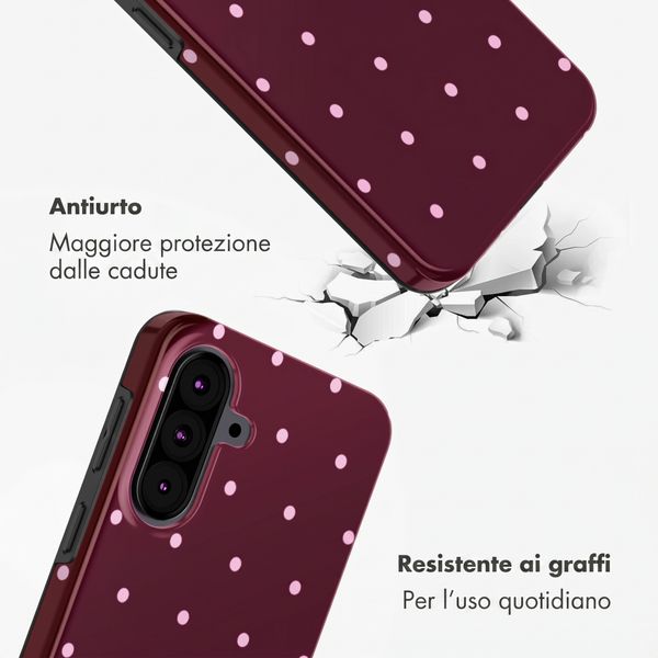 Selencia Cover Posteriore Vivid Samsung Galaxy A37 (5G) - Happy Dots Burgundy