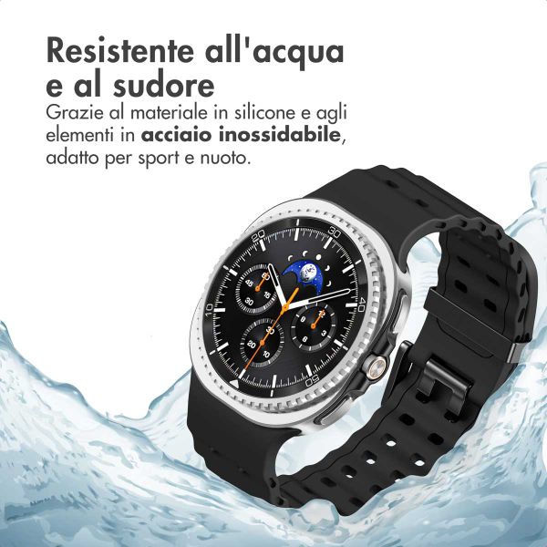 imoshion Cinturino Ocean in silicone Samsung Galaxy Watch 8 (40/44mm) / Classic (46mm) - Nero