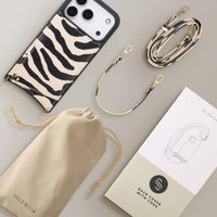Selencia Cover per telefono Nova con cordino e portacarte Apple iPhone 17 Pro - Zazzy Zebra