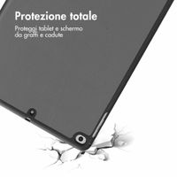 imoshion Cover a libro Trifold Apple iPad 6 (2018) 9.7 pollici / iPad 5 (2017) 9.7 pollici / Air 2 (2014)/Air 1 (2013) - Grigio