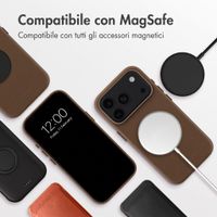 Accezz Cover in Pelle con MagSafe Apple iPhone 18 Pro / 17 Pro - Marrone caffè