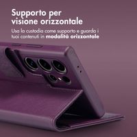 Accezz Cover in pelle 2 in 1 con MagSafe Samsung Galaxy S24 Ultra - Heath Purple
