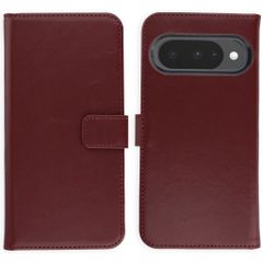 Selencia Cover a libro in vera pelle Google Pixel 10 / 10 Pro - Burgundy