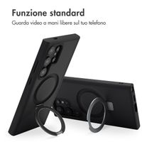 Accezz Cover con anello e supporto con MagSafe Samsung Galaxy S24 Ultra - Nero