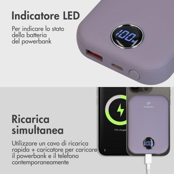 imoshion Powerbank Magnetic 10.000 mAh - Powerbank wireless - Viola