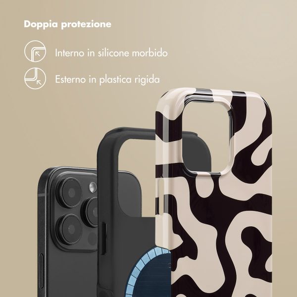 Selencia Cover posteriore Vivid con MagSafe Apple iPhone 16 Pro - Art Wave Black