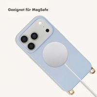 Selencia Rivièra MagSafe Backcover met afneembare haakjes Apple iPhone 17 Pro Max - Powder Blue