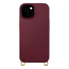 Selencia Cover posteriore Rivièra con MagSafe con ganci rimovibili Apple iPhone 14 / 13 - Bold Burgundy