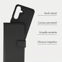 imoshion Cover a libro di lusso 2-in-1 rimovibile Samsung Galaxy S25 FE - Nero
