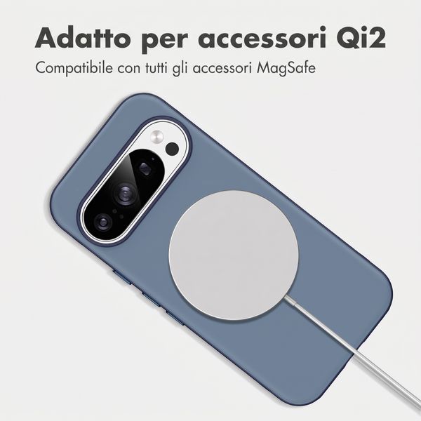 imoshion Cover posteriore Color con Thin MagSafe Ring Google Pixel 11 / 11 Pro / 10 / 10 Pro - Blu scuro