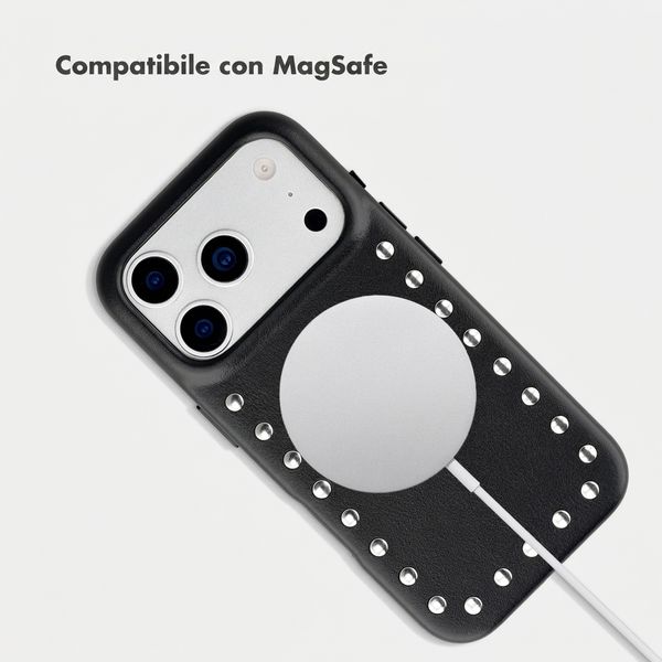 Selencia Cover posteriore Studs con MagSafe Apple iPhone 17 Pro - Velvet Black