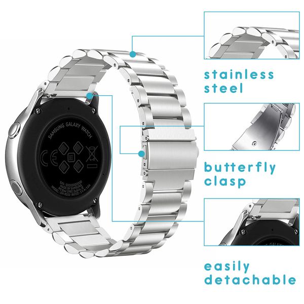 imoshion Cinturino in acciaio Samsung Galaxy Watch 4 / 5 / 6 / 7 / FE (20 mm) - Argento