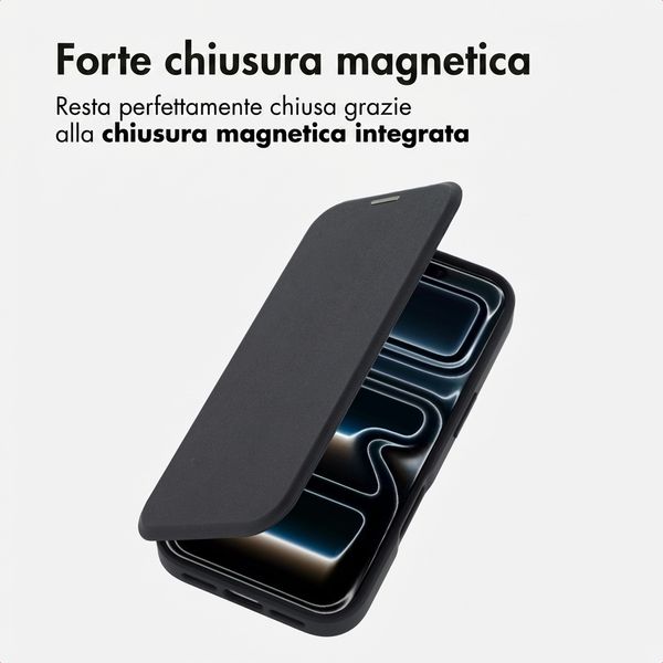 imoshion Bookcase trasparente con MagSafe Apple iPhone 17 Pro - Nero