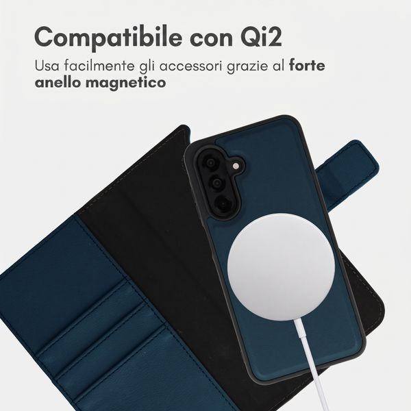 imoshion Cover a libro di lusso 2-in-1 rimovibile Samsung Galaxy A55 - Blu