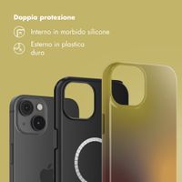 Selencia Cover posteriore Vivid con MagSafe Apple iPhone 14 - Gradient Olive Dust