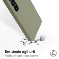 Accezz Cover in silicone liquido con MagSafe Samsung Galaxy S24 - Cooper Green
