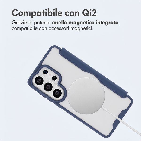 imoshion Bookcase trasparente con MagSafe Samsung Galaxy S26 Ultra - Blu