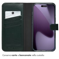 Selencia Cover a libro in vera pelle Apple iPhone 17 Pro Max - Verde
