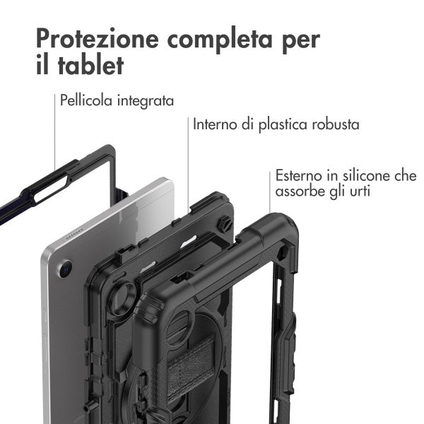 Accezz Cover Posteriore Resistente con tracolla Samsung Galaxy Tab A9 8.7 pollici - Nero