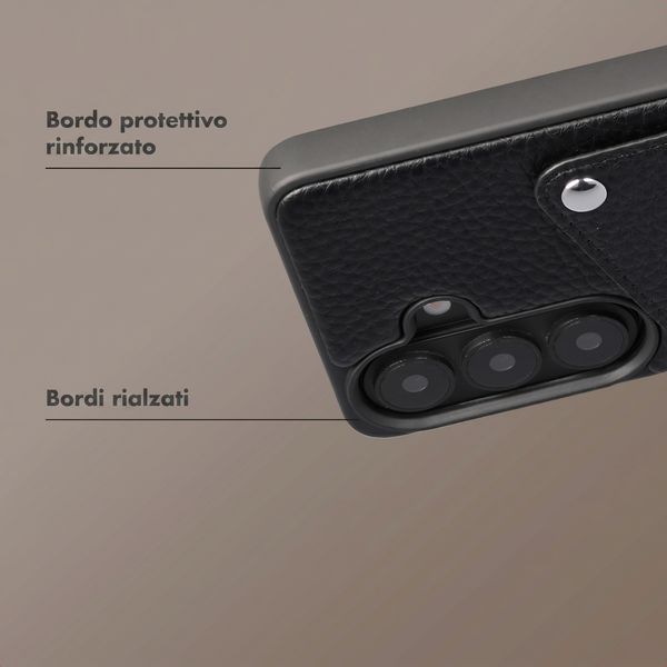 Selencia Cover posteriore Riva con portacarte Samsung Galaxy S26 Plus - Nero